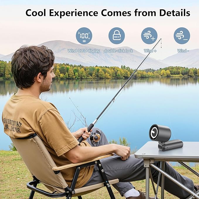 AGEYOU Portable Handheld Mini Fan,Speed(1-100) Adjustable Turbo Personal Fan,4000mAh Battery Rechargeable,AI Digital Display,Gifts for Women Men Camping Travel Summer Outdoor