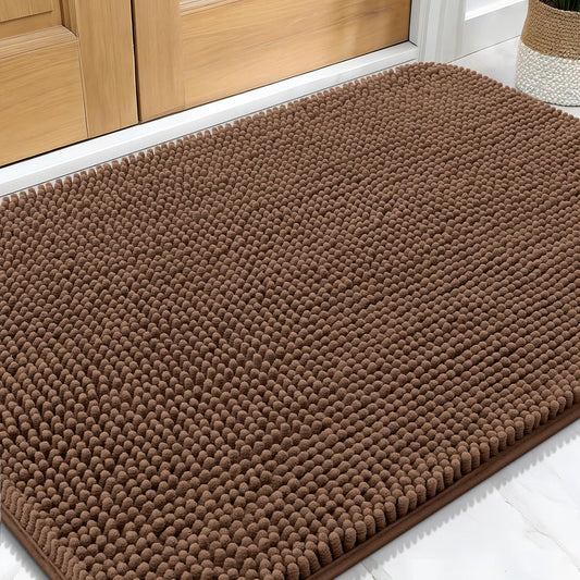 OLANLY Dog Door Mat - Absorbent Non-Slip Mud Mat for Indoor Use | 30x20 Mocha, Quick Dry Chenille