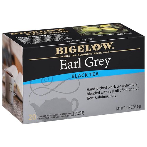 Bigelow Tea Earl Grey Black Tea - Kosher Certified, 20 Bags, 1.18 Ounces (Pack of 6)