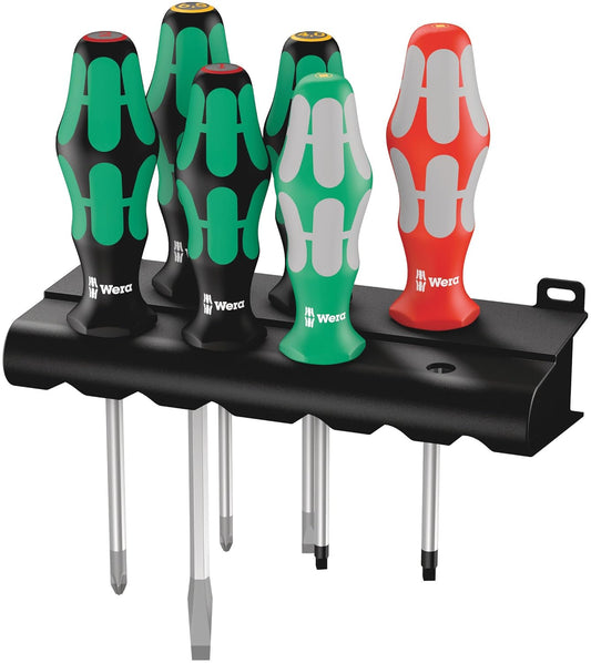 WERA Screwdriver Set - 6 Piece with Precision Laser Tip for Enhanced Grip and Control
