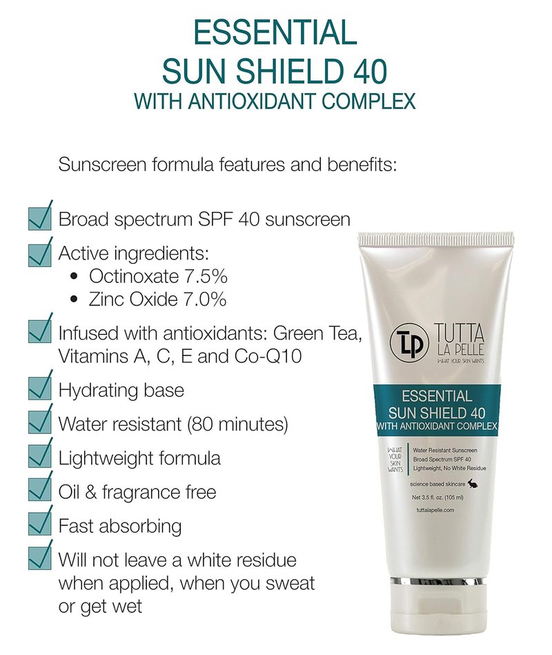 Zinc Oxide Sunscreen SPF 40 - Broad Spectrum UVA/UVB Protection | Water-Resistant, Fragrance-Free, Lightweight - 3.5oz