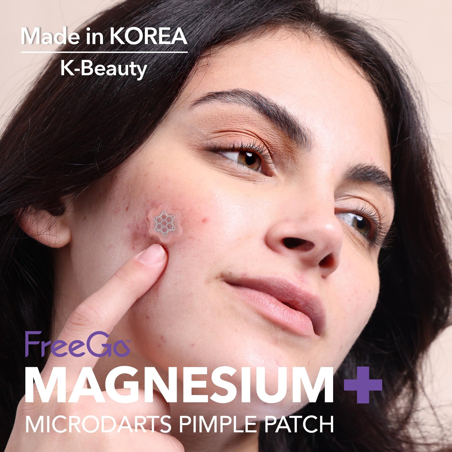 FreeGo Magnesium Blemish Microdarts Pimple Patch | Fast-Acting | Quick Calming | 99.9% Pure Magnesium | Madecassic Acid | Tea Tree | Eucalyptus Leaf | Hydrocolloid Spot Care Patch | Large | 6 Patches