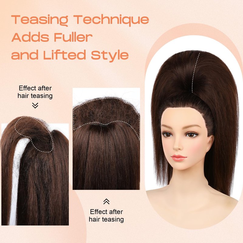 SEIKEA Cheer Ponytail Hair Piece, 100% Super Protein Fiber Straight Cheerleader Hairpiece Lightweight Silky Smooth Fluffy 18" Ponytail Extension for Cheerleader Competition, Dance Mocha Melt
