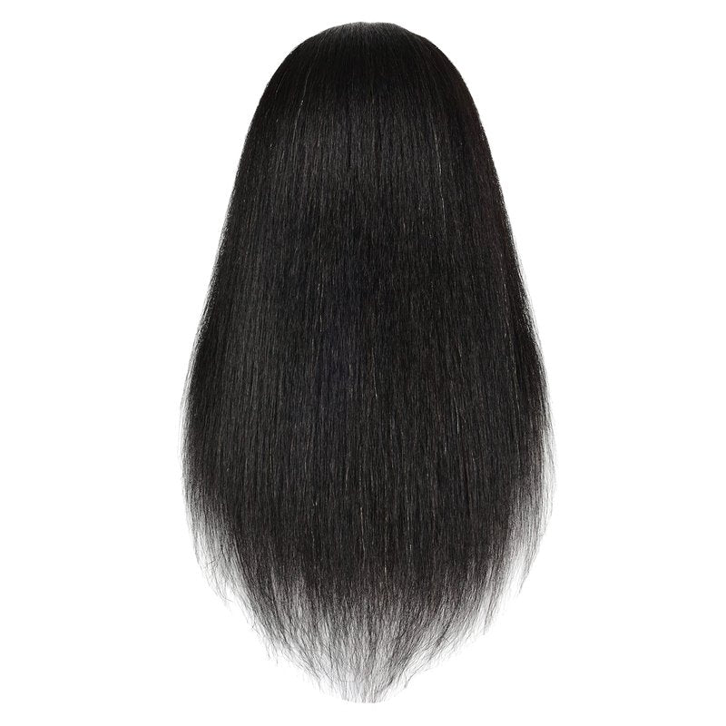 LOHXINHAIR 30 Inch 100% Real Human Hair Mannequin Head Manikin Manican Training Doll Head with Stand for Hairdresser Practice Braiding Styling Bleaching Dyeing Curling Cutting Dark Black