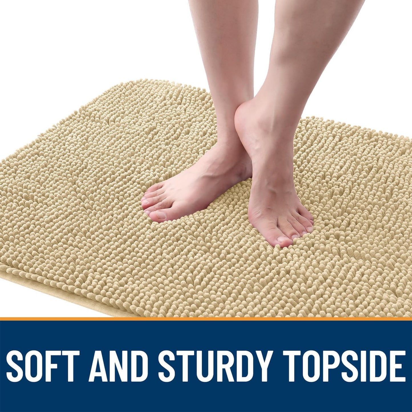 OLANLY Dog Door Mat - Absorbent Non-Slip Chenille Mat for Muddy Paws | 32x20 Inches, Quick Dry Design