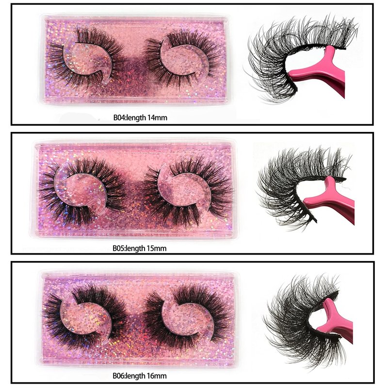 Fluffy False Eyelashes - 12-15mm Natural Look Faux Mink Lashes | 60 Pairs in 10 Styles