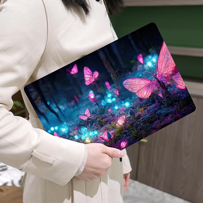 MEEgoodo for MacBook Air 13 inch Case 2021 2020 2019 2018 Released A2337 M1 A2179 A1932 with Touch ID, Plastic Hard Shell & Keyboard Cover Compatible with MacBook Air 13.3, Fantasy Forest