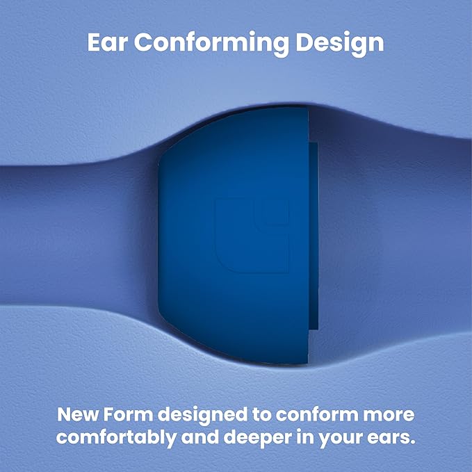 Foam Masters Ultra-Premium Memory Foam Ear Tips for AirPods Pro 1st & 2nd Gen | 3 Pairs | New Ver. | Secure Fit | Super Comfort | Better Noise Cancel | Replacement Buds (Large, Blue)