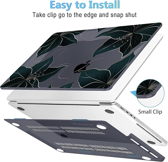 Mektron Case for 2026 M5 MacBook Pro 16 inch A3429 A3428 M4 A3403 A3186 M3 A2991 M2 A2780 M1 A2485 (2021-2025) Pro/Max with Liquid Retina XDR, Hard Shell Plastic Laptop Cover, Floral C218
