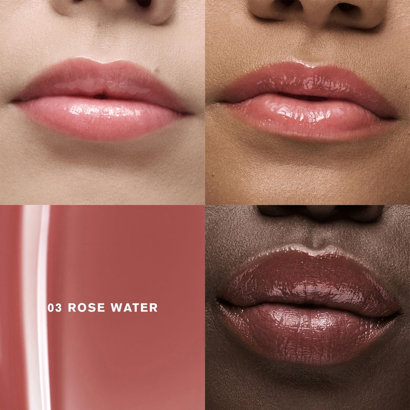 Estée Lauder Glossy Pout Lip Oil | Plumping & Moisturizing with a Sheer Tint | Includes Hyaluronic Acid + Vitamin E, 03 Rose Water