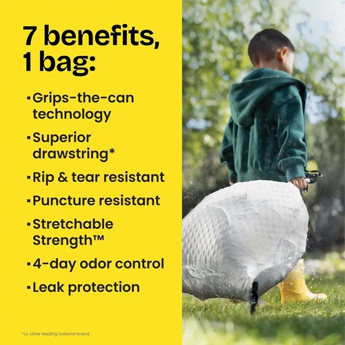 Glad ForceFlex Tall Kitchen Trash Bags - 13 Gallon Capacity, Pine-Sol Original Scent, 110 Count