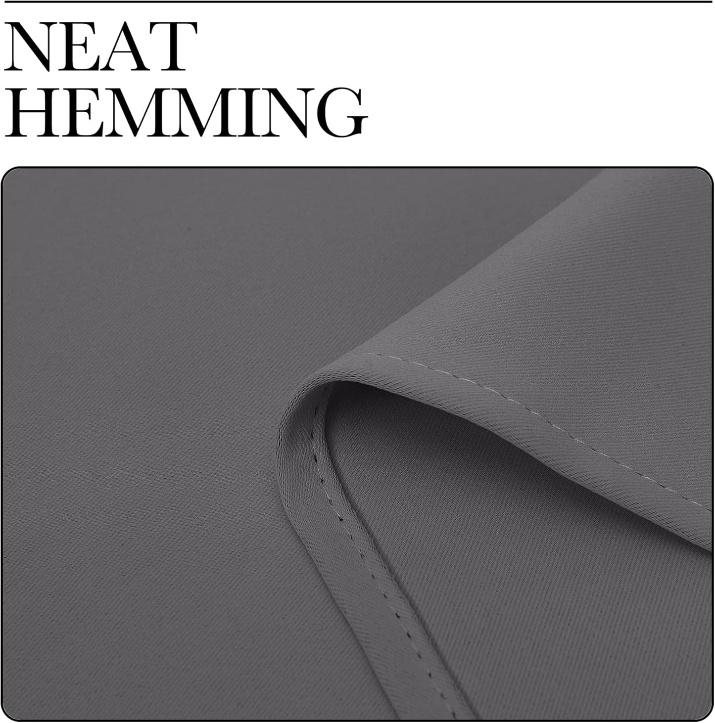 NICETOWN Grey Blackout Curtain Panels - Thermal Insulated Grommet Top Drapes | 2 Panels, W34 x L36-Inch
