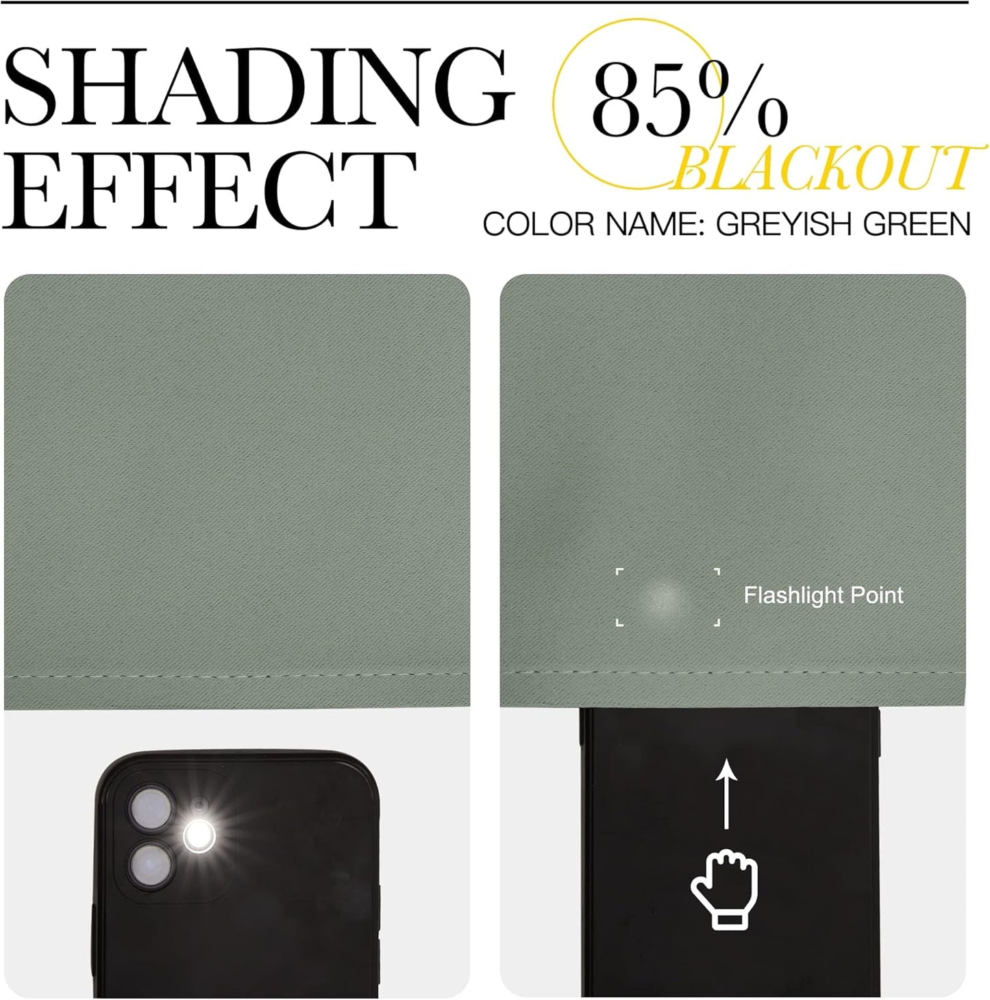 NICETOWN Blackout Curtain Panels - Thermal Insulated Grommet Drapes | 29x45 Inches, Greyish Green (1 Pair)