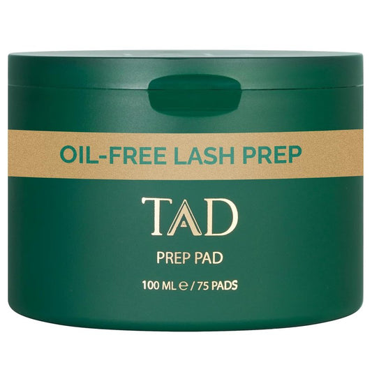 TAD Beauty Prep Pad - DIY Lash Prep Wipes to Clean and Prime Natural Lashes Before Extensions - Disposable Single Use Eyelash Pads with Tweezers - 75 Count for At Home Lash Application Professional