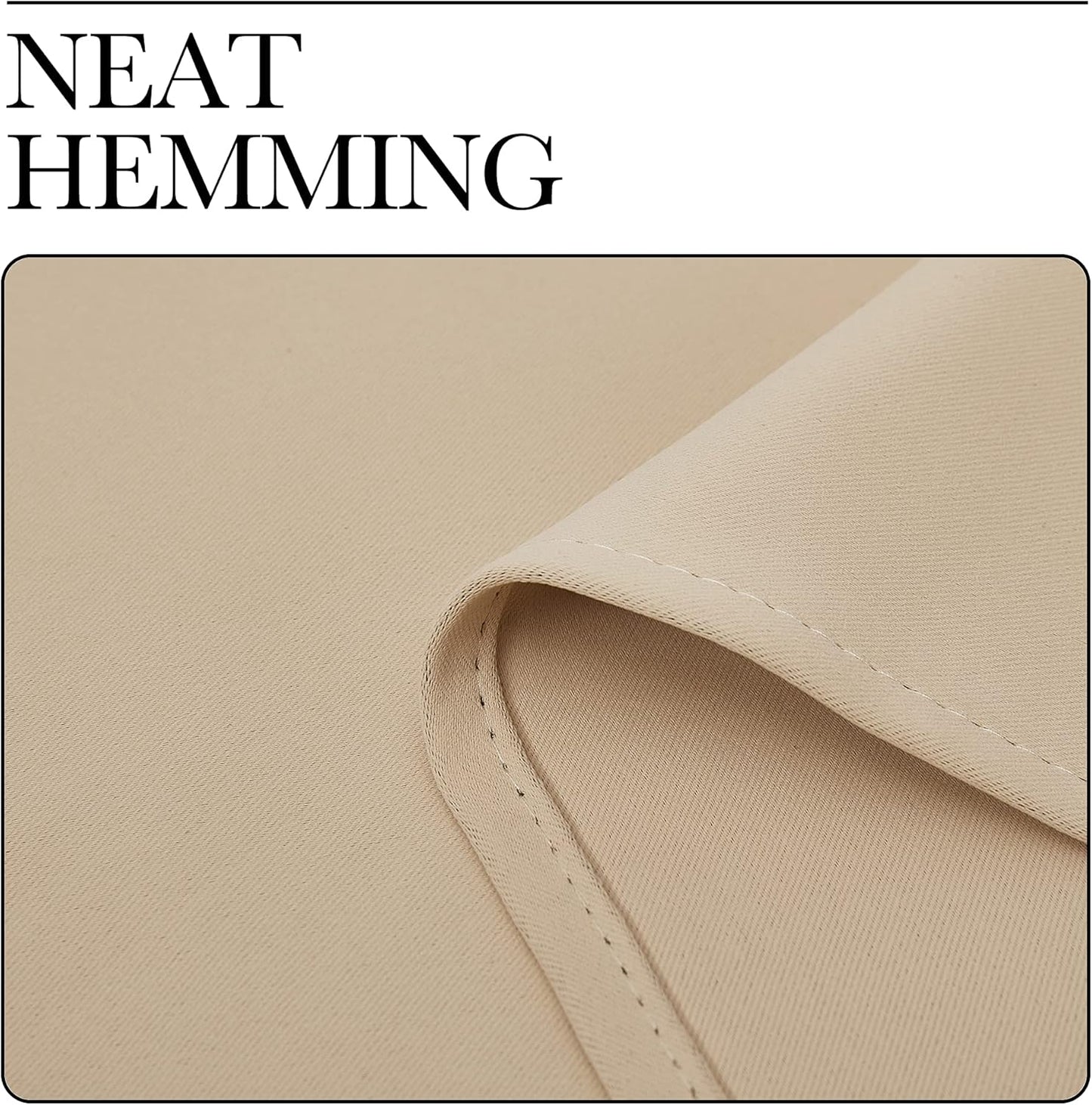 NICETOWN Room Darkening Curtains - Thermal Insulated Grommet Panels | Biscotti Beige, 55"x102" (1 Pair)