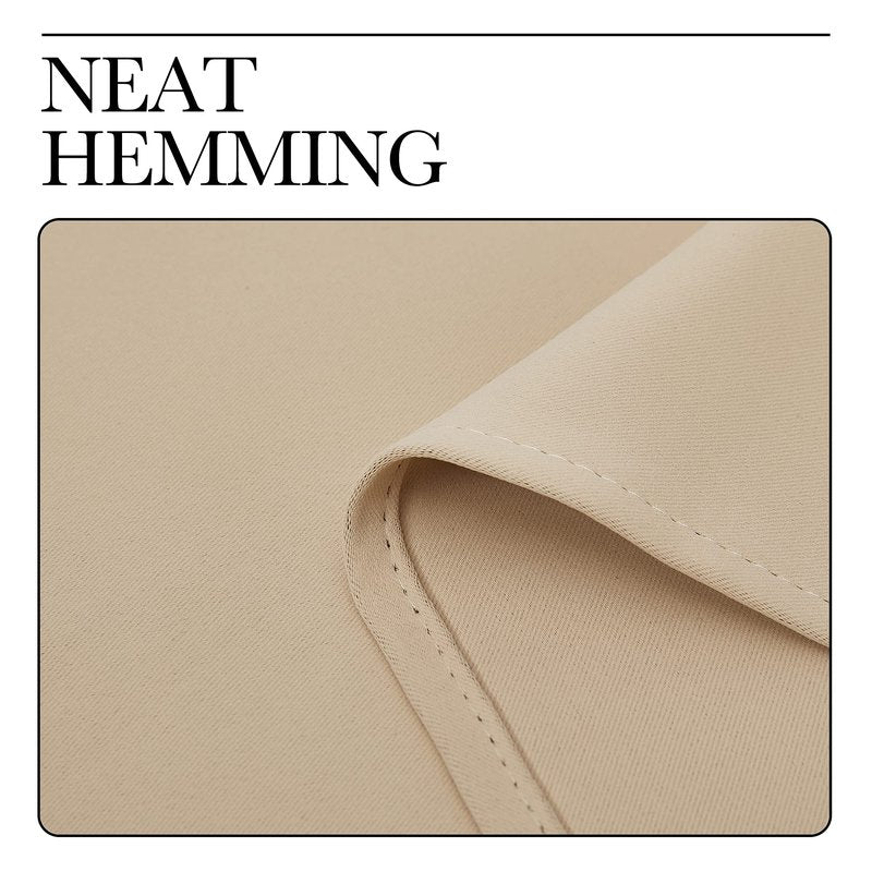 NICETOWN Room Darkening Curtain Panels for Cafe, Thermal Insulated Grommet Room Darkening Draperies/Drapes for Window (Biscotti Beige, 2 Panels, W55 x L68 -inch)