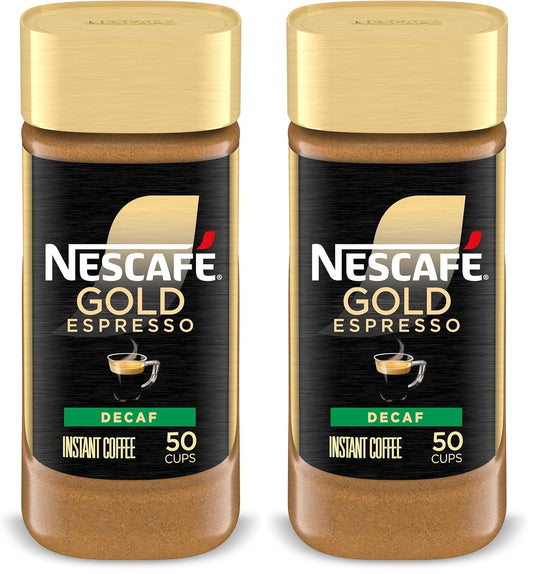 NESCAFÉ Gold Decaf Espresso Instant Coffee - Rich Flavor, 3.17 oz | Pack of 2