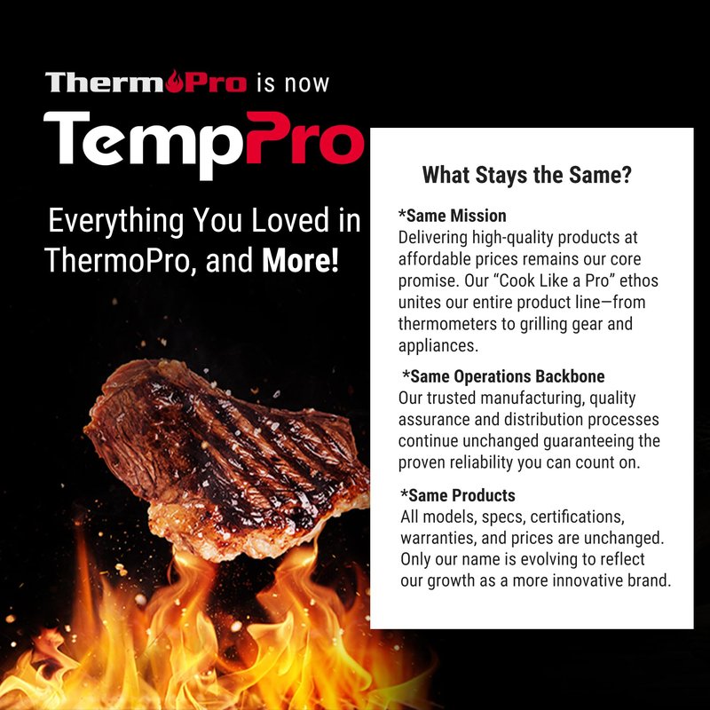 TempPro 932°F Heat Resistant BBQ Gloves, 14" Waterproof Oven & Grill Gloves, Oil & Slip-Resistant Neoprene Oven Mitts for BBQ, Fire Pit, Rotisserie, Smoker Accessories Gifts (Previously ThermoPro)