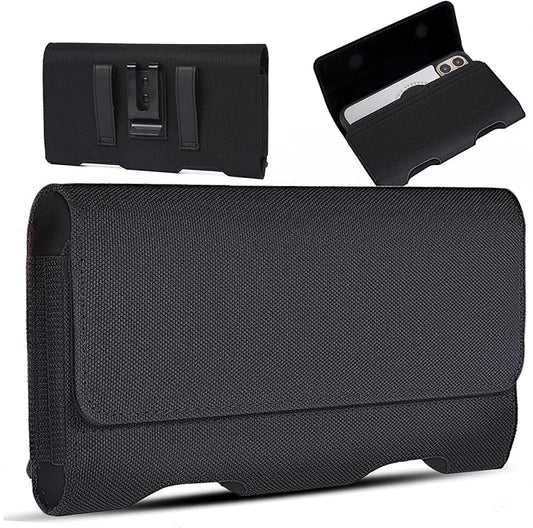 BECPLT Compatible with iPhone 13 Mini 12 Mini SE2 8 7 6 6s Holster Case, Nylon Holster Belt Case with Clip/Loops Belt Pouch Holder for iPhone SE 2022 8 7 6 6s Galaxy S7 - Built in ID Card Slot