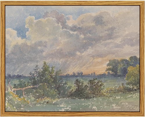 InSimSea Framed Canvas Wall Art - Vintage English Countryside Landscape Painting | 10x8in Rustic Decor