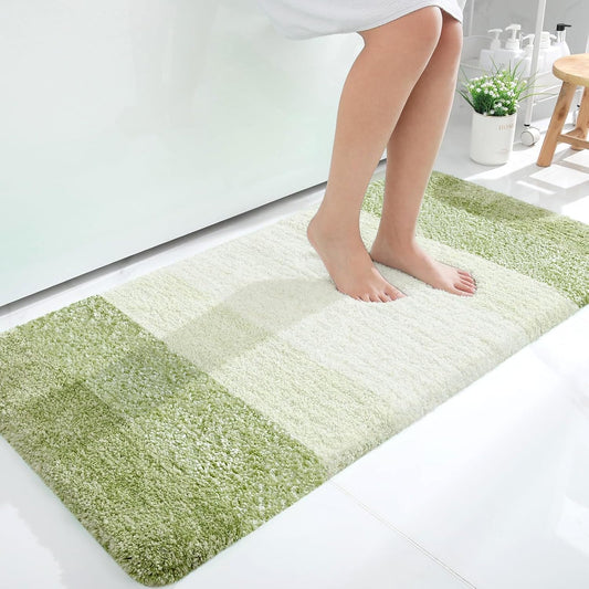 OLANLY Large Bathroom Rugs - Extra Soft Microfiber Mat 40x24 | Quick Dry, Washable, Rubber Backing, Mustard Yellow