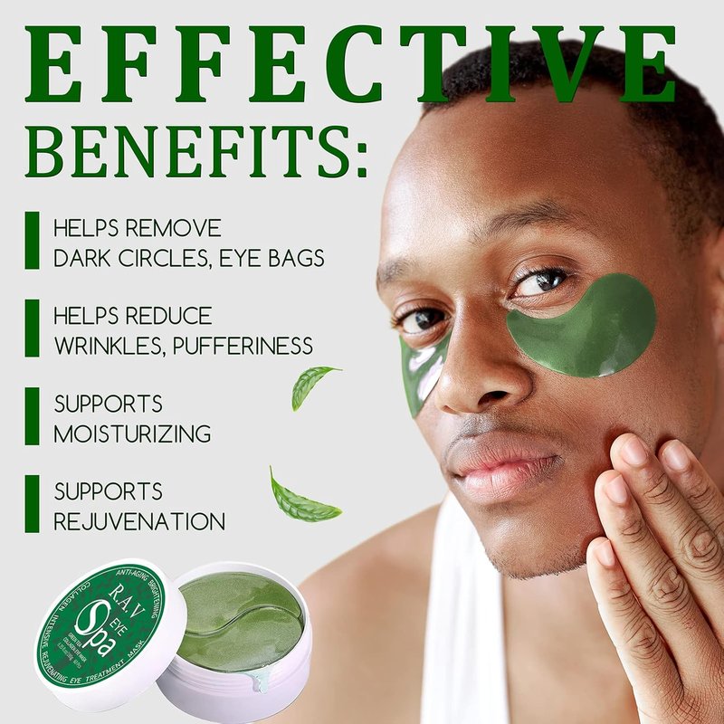 Under Eye Patches - Collagen Eye Masks for Firming & Repair | 30 Pairs Green Tea Treatment for Dark Circles & Puffiness