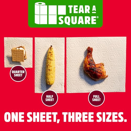 Brawny 3-Ply Paper Towels - Mega Roll Equals 2 Regular Rolls | Strong, Absorbent, Durable