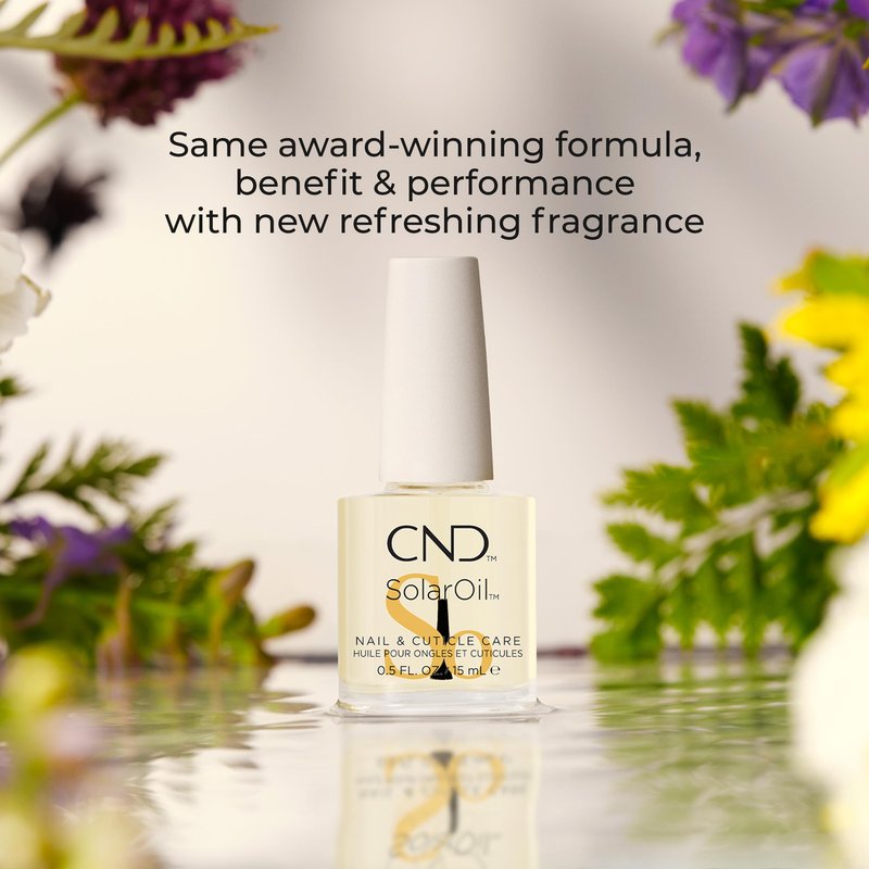 CND SolarOil Cuticle Oil, Natural Blend Of Jojoba, Vitamin E, Rice Bran and Sweet Almond Oils, Moisturizes and Conditions Skin, 0.08 oz