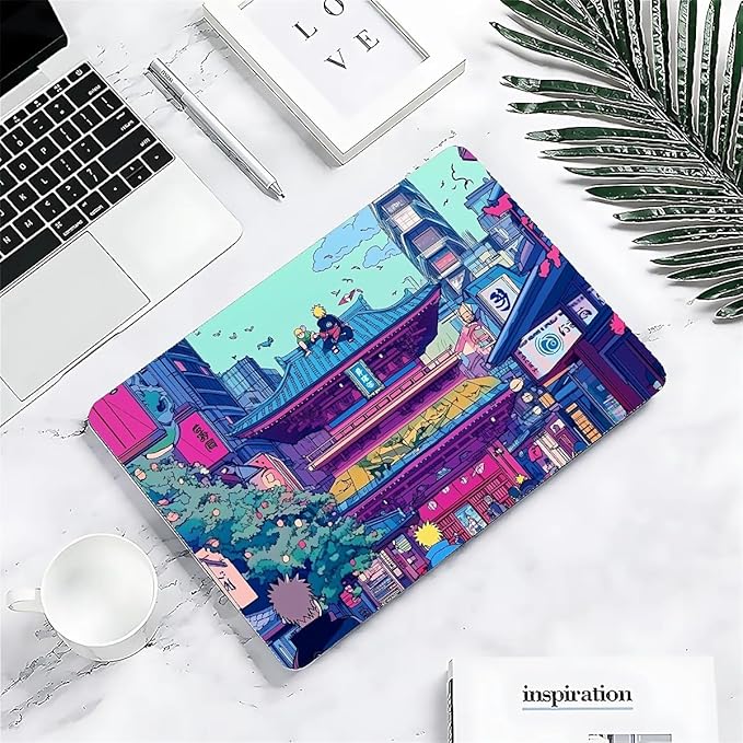 COTAIL Compatible with MacBook Air 13.3 13.6 Inch Case 2022 2021 2020 2019 Plastic Hard Shell Case Cover,13.6 Air (A2681) M2 2022, Traditional Japanese Architecture