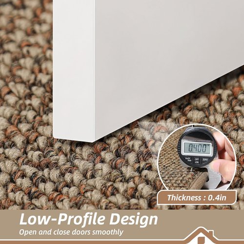 BEQHAUSE Dirt Trapper Door Mat - Non-Slip, Washable Entryway Rug | 17" x 30", Beige, Low Profile