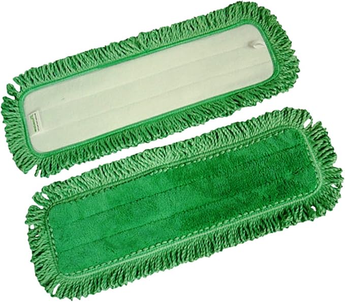Real Clean 18 inch Professional Commercial Microfiber Mop with Three 18 inch Premium Microfiber Mop Pads and 2 Microfiber Towels