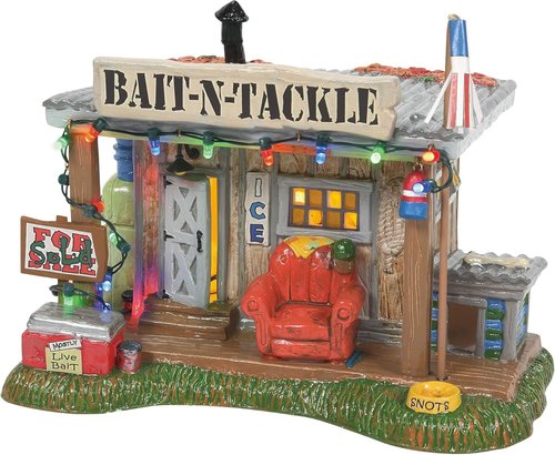 Department 56 | Original Snow Village Cousin Eddie's Bait Shop Lit Building - 5.63 Inch, Multicolor
