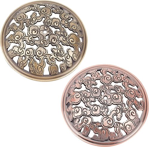 GORGECRAFT Candle Cover Toppers - 2PCS Gold & Red Alloy Cloud Design for Even Burning Jar Candles