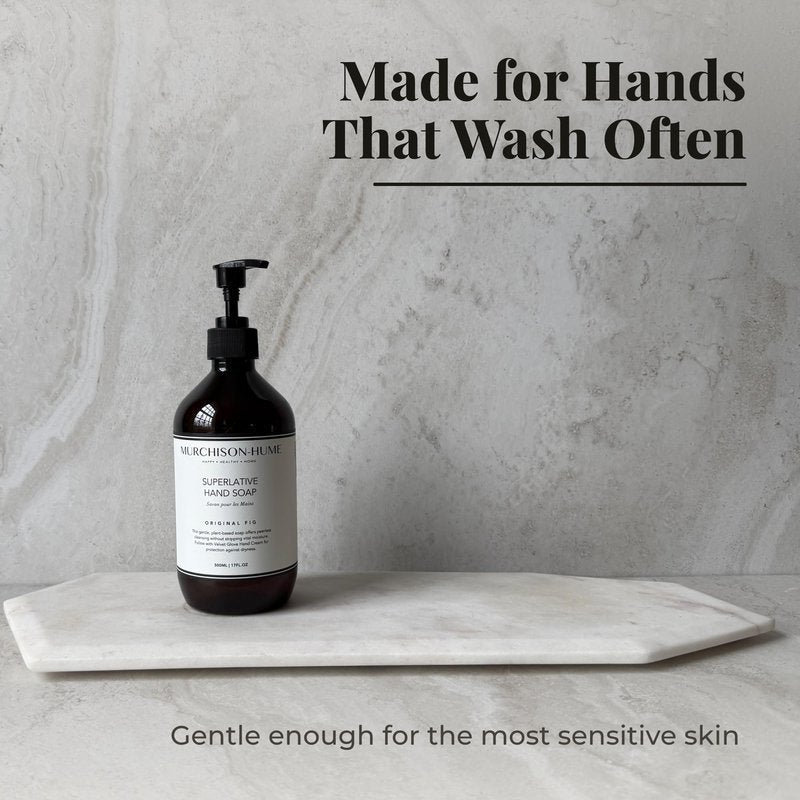 Murchison-Hume Original Fig Hand Soap | Superlative Plant-Based Formula with Elegant Refillable Pump Dispenser | Soft & Hydrated Hands | SLS-Free, Paraben-Free & Cruelty-Free | 16 fl oz
