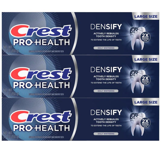 Crest Pro-Health Densify Toothpaste, Daily Whitening 5.3 Oz (Pack of 3)