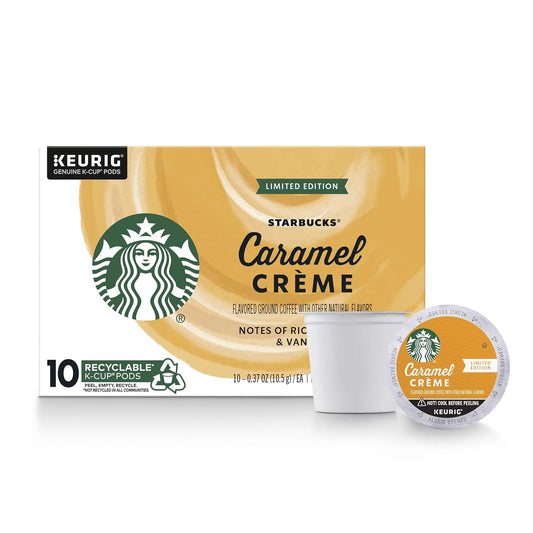 Starbucks K-Cup Coffee Pods - Caramel Crème Flavor for Keurig Brewers | 10 Count (Pack of 6)