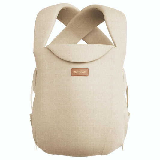 Momcozy Newborn Carrier WeeSnug - Lightweight, Ergonomic Comfort for 7-25 lbs | Hands-Free Support in Khaki
