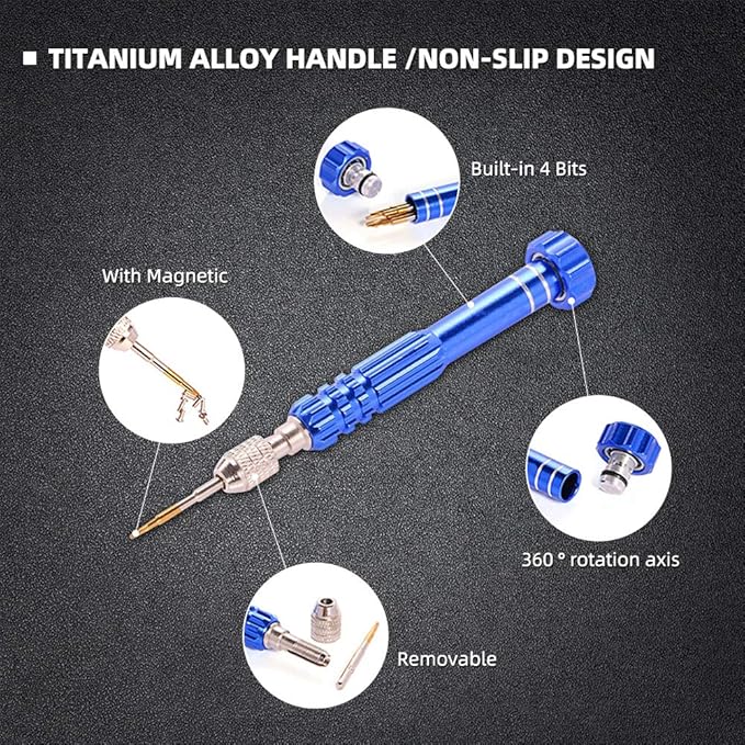18 in 1 Electronics Repair Tool Kit, Precision Screwdriver Set, Opening Pry Tool Kit and Screen Opening Pliers with Portable Bag for Repair Mobile Phone, Laptop, Tablets, Watch