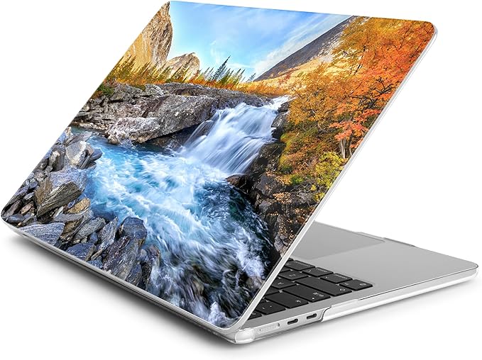 Batianda Premium Case for New MacBook Air 15 inch 2023 with M2 Chip Model A2941, Designed Protective Plastic Hardshell & Keyboard Cover & Screen Protector, Fall