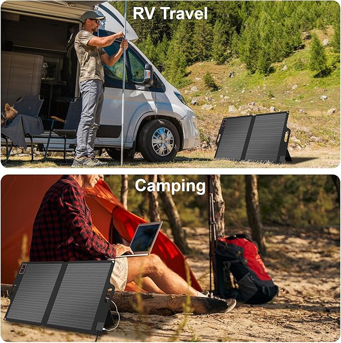 Voominhtec 100W 22V ETFE Folding Portable Solar Panel