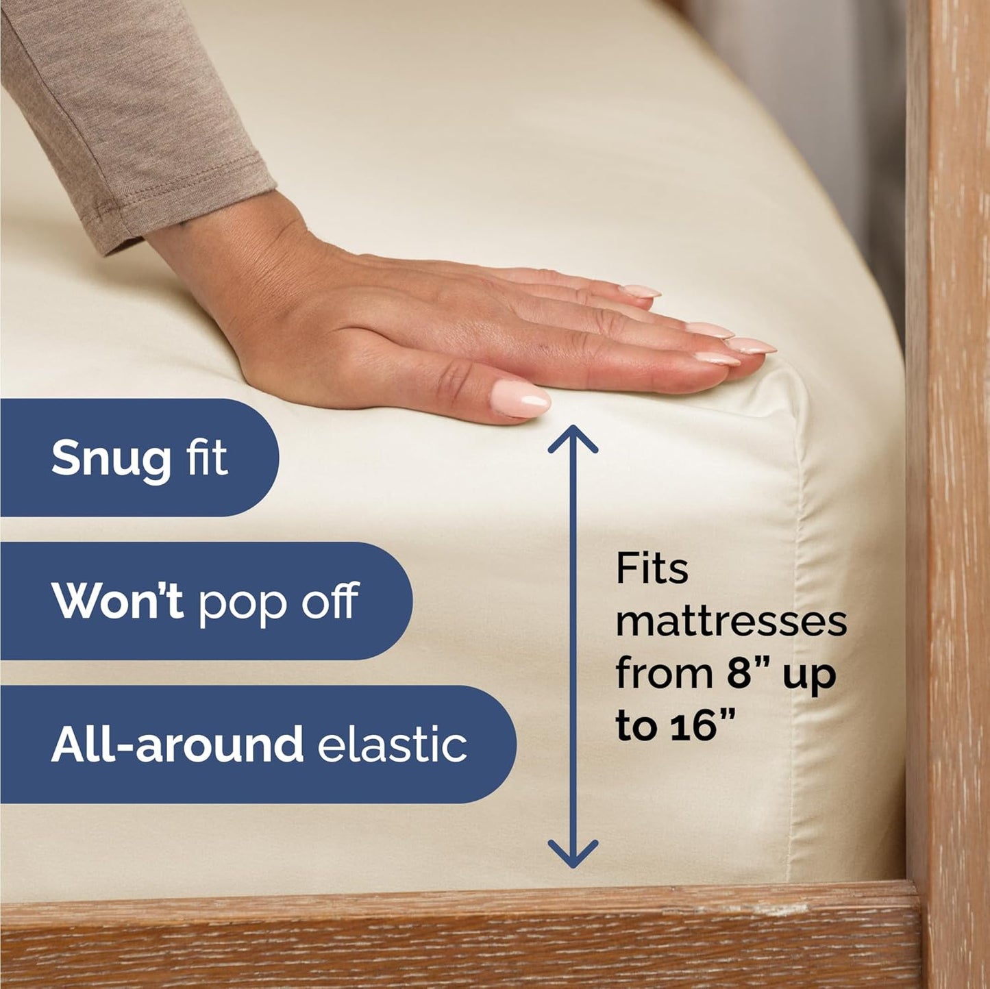 Skiennix Twin Size 3 Piece Sheet Set - Comfy, Breathable & Cooling Bedding - Ultra-Soft, Deep Pockets, Off White