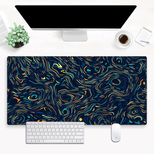 Abstract Swirl Desk Mat, XXL Large Gaming Mouse Pad