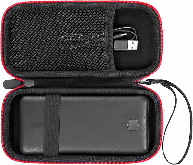SnawikiBag Charger Battery Pack Case Compatible with Anker 313/325/523/525/324 Power Bank,Fit for NIU 10000mAH Portable Charger(Black,Case Only)