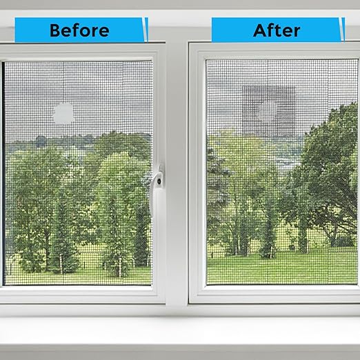 Secopad Grey Window Screen Repair Tape, 4IN X 20FT (240IN) Screen Repair Kit for Windows or Doors, Strong Adhesive Patch Kit Fiberglass Mesh Tape