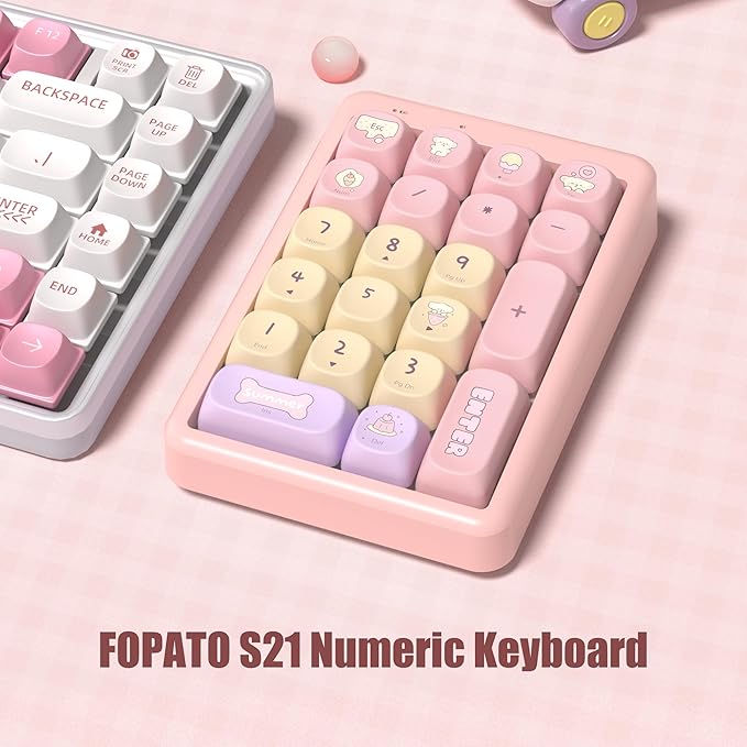 Mechanical Number Pad Wireless Numeric Keypad Bluetooth Numpad 10 Key
