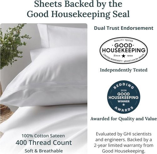 California Design Den Split King Bed Sheets Set - 100% Cotton, 400 TC, Silky Smooth & Breathable - Taupe