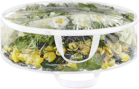 Whitmor Wreath Storage Bag - Clear Design for Easy Visibility | Durable & Spacious 30-Inch Size