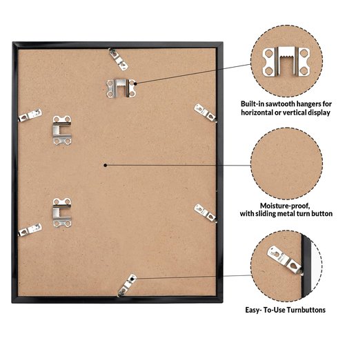 LaVie Home 16x23 Picture Frame for Wall Display, 16x23 Black Picture Frame with HD Plexiglas, 16 x 23 Photo Frame 1 Pack, Display Frame for Vertical or Horizontal, Classic Collection