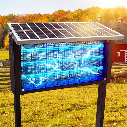 Super Large Solar Bug Zapper Outdoor for 8000 sq.ft, Portable Solar Bug Zapper with High Powered, Rechargeable Electric Bug Zapper for Patio Garden Backyard RV Camping Farm and Large Spaces