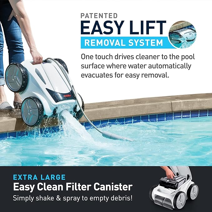 Polaris P965iQ Sport Robotic Pool Cleaner, Automatic Vacuum for InGround Pools up to 60ft, Smart App, WiFi, Amazon Alexa, 70ft Swivel Cable w/Strong Suction & Easy Access Filter Canister